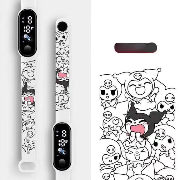 Upgraded  Kuromi CNMR Pocha  ins Wind Sports waterproof watch glow-in-the-dark bracelet