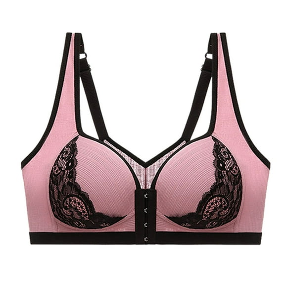 Sngxgn Women's No Side Effects Underarm-Smoothing Comfort Wireless Lightly Lined T-Shirt Bra(Pink,36)