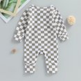 thumbnail image 4 of Gupgi Newborn Baby Boy Zipper Romper Checkered Jumpsuits Infant Fall One Piece Outfit 0-18 Months), 4 of 9