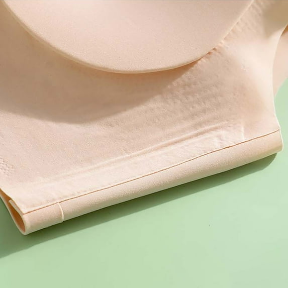 Vedolay Lingerie Women's Pure Comfort Light Support Pullover Wireless T-Shirt Bra with Moisture-Wicking,Beige XXL