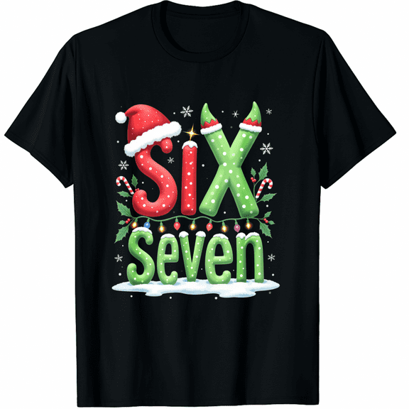 67 Six Seven Burh Funny Christmas 6 7 Meme Men Women T-Shirt