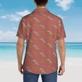thumbnail image 6 of Xecao Leopard Print print Hawaiian shirt - a stylish short-sleeve button-down for men, perfect for casual beach and tropical outings., 6 of 9