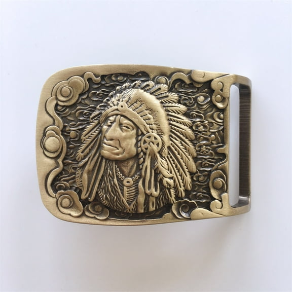 Western Chief Solid Brass Rectangel Belt Buckle