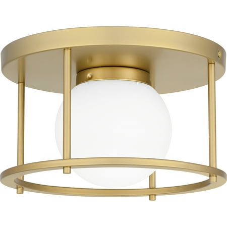 

Quoizel Qfl5586 10 Wide Flush Mount Drum Ceiling Fixture - Gold
