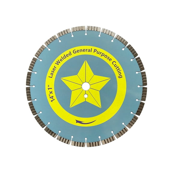 Generous Cutting Disc 14”Diamond Saw Blade for Concrete,Brick,Stone,Masonry  Aggressive Fast Cutting,Dry/Wet Use,Fits 1" Arbor Saws