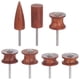 thumbnail image 2 of Kit de 7 brocas para bruñir bordes de cuero, juego de brocas para pulir cuero ideal para rebabas en bordes de cuero que simplifican los trabajos de artesanía de cuero para herramientas rotativas, 2 of 6