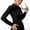 Black, variant on Women's Button Down Shirts Long Sleeve Slim Fitted Dress Shirt Work Blouses Lapel Collar Business Casual Tops (S, White)