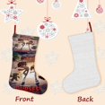 thumbnail image 3 of ¡Maldiciones! Tema: Calcetines de Navidad, fino lino blanco para colgar en escaleras y chimenea, decoración navideña para el hogar, regalo de Navidad.54cm×38cm, 3 of 5