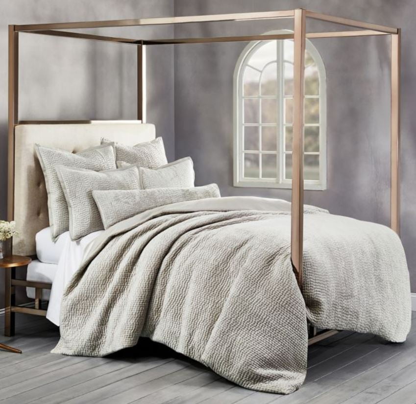 Wamsutta Collection Velvet Hand Stitched King Duvet Cover In Stone