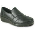 thumbnail image 1 of Kozi Soulier Mocassin Décontracté Confortable pour Femmes à Enfiler OY5317 avec Bout Rond et Goussets Doubles Noirs, 1 of 8