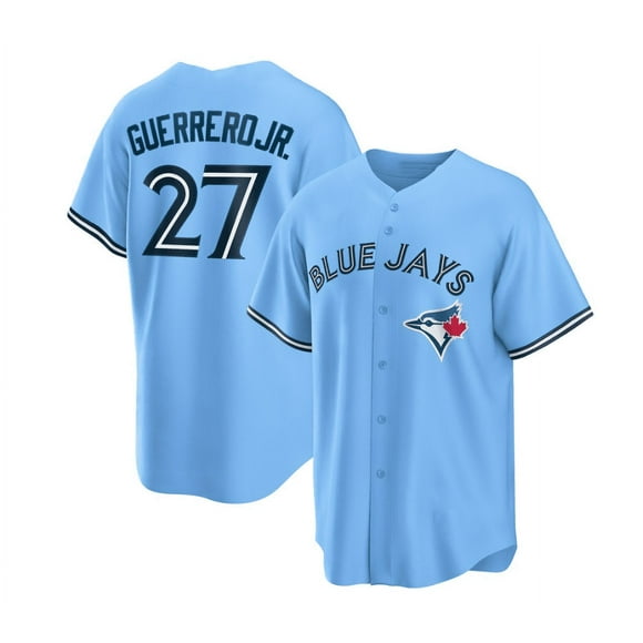 Maillot de Baseball pour Hommes GUERRERO JR.27 BICHETTE 11 Réplique Joueur Nom Toronto Bleu Maillot de Geais