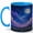 Blue, variant on Full Moon Meadow 11oz Ceramic Mug, Starry Night Landscape Art