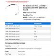 thumbnail image 2 of A/C Suction Line Hose Assembly 1 - Compatible with 1998 - 2002 Honda Accord 1999 2000 2001, 2 of 2