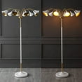 thumbnail image 5 of JONATHAN Y Vivian 61" 10-Light Mid-Century Modern Iron Medusa Multi Head LED Floor Lamp, White/Brass Gold, 5 of 10