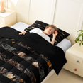 thumbnail image 3 of Manfei Classic Camouflage Flag Twin Comforter Sets,Vintage Pine Leaf Bedding Set,Brown Black,Black Reversible,2 Pieces,1 Comforter and 1 Pillowcase, 3 of 7