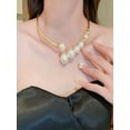 thumbnail image 3 of QQTDFG 1pc Faux Pearl Decor Cuff Choker Statement Necklace Modern Necklace Creative-default, 3 of 6
