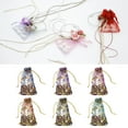 thumbnail image 5 of Uxcell Organza Bag, Sheer Flowers Heart Mesh Bags Drawstring Gift Bags Bulk Party Favor Bag Jewelry Pouches Blue-Gold 4" x 5", 5 of 6