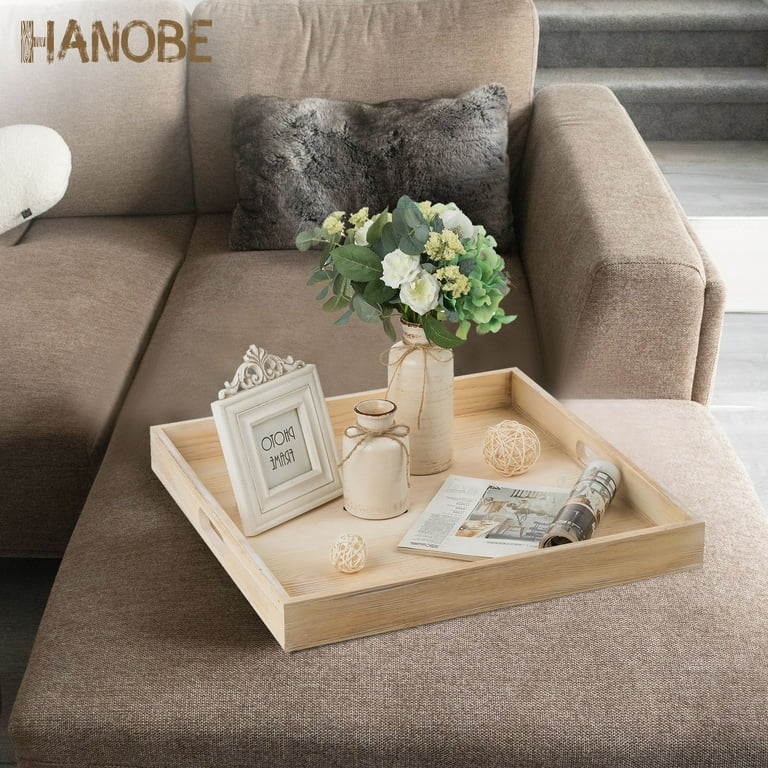 Oversized ottoman sales with tray
