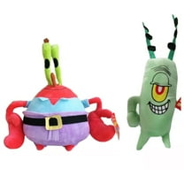 Mr Krabs Crab & Plankton 12" High Quality Plush Stuffed Spongebob Squarepants New