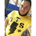 thumbnail image 5 of CM Punk GTS Lightning Stars Yellow WWE Mens T-shirt, 5 of 5