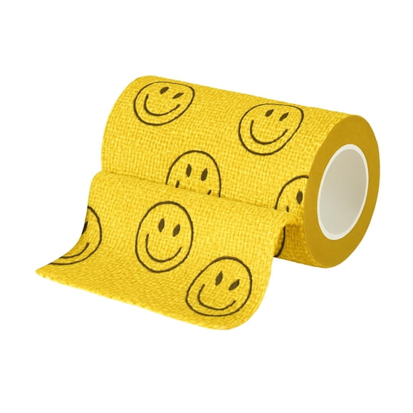 Vendajes cohesivos para animales JorVet, 10 cm, paquete de 12 unidades, color amarillo sonriente
