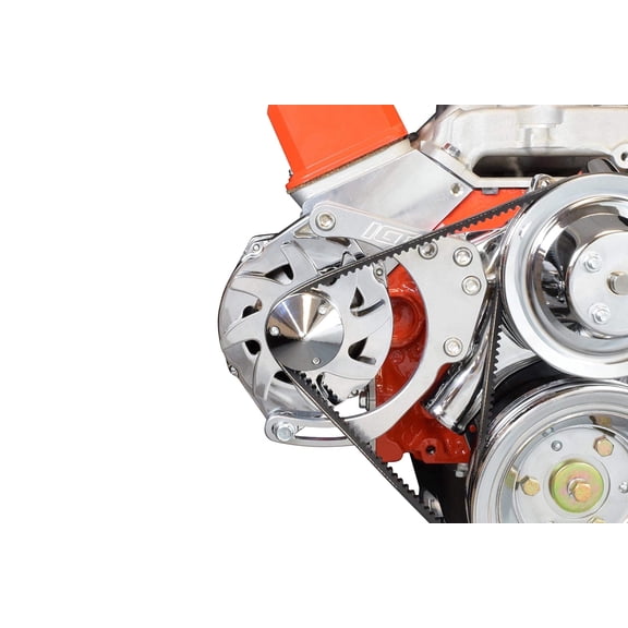 ICT Billet SBC LWP Alternator Bracket Double Hump Heads Adjustable Billet Kit Small Chevy 305 327 350 5.0L 5.7L V8 Eight Cylinder Long Water Pump Carburetor V Belt Compatible with Chevrolet 551672X