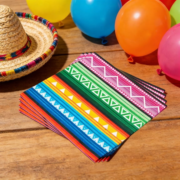 FeiFu Carnival Party Tableware Set 20-Pack Napkins Disposable Festive Table Supplies for Fiesta Holiday Party