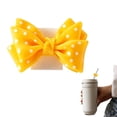 thumbnail image 2 of 1 Pc Silicone Topper with Bow, 8mm Polka Dot Bow Straw Topper, Reusable Drinking Straw Accessory, Satin Bow Tumbler Decoration, Cute Cup Accessory for Tumblers Travel Mugs Reusable Cap, 2 of 6