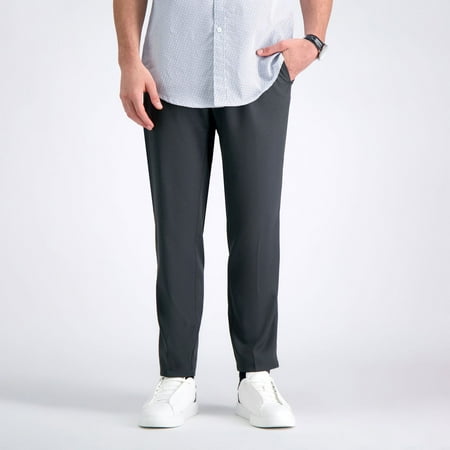 Men's Haggar® The Active Series™ Everyday Slim Fit Flat-Front Pants Color: Gray Size: 34X29