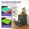 thumbnail image 5 of Metal File Cabinets, 2 Drawer Metal Vertical File Cabinet with Lock Office Home Steel Vertical File Cabinet for A4 Legal/Letter Size, Black Office File Cabinets,Metal Steel File Cabinets, 5 of 13
