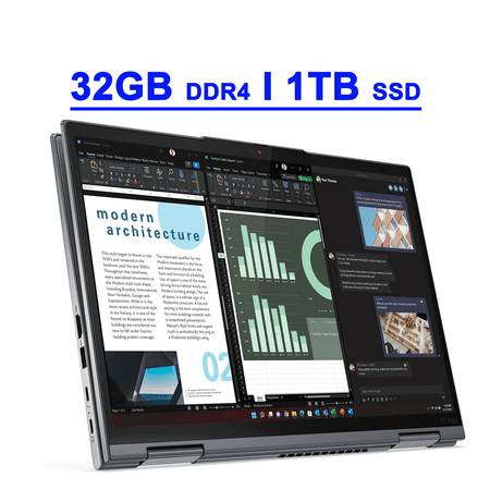 Lenovo ThinkPad X1 Yoga Gen 6 Premium 2-in-1 Laptop 14" WUXGA IPS Touchscreen (500nits, 100% sRGB) Intel 4-core i7-1185G7 Processor 32GB DDR4 1TB SSD Thunderbolt4 Rapid Charging Win10Pro Grey