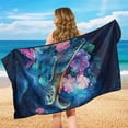 thumbnail image 4 of XYZCANDO Turtle Car Seat Cover Towel Florals Waterproof Sweat Towels Seats Cover Non Slip Backing Sweatproof Cushion Protector Easy to Store Universal Fit for Cars SUV Sedans, 4 of 7