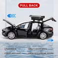 thumbnail image 3 of Toy Car Model X, BDTCTK Diecast Pull Back Car Toys Alloy Vehicles with Lights and Sound 1:32 Scale Model Car (Black）, 3 of 6