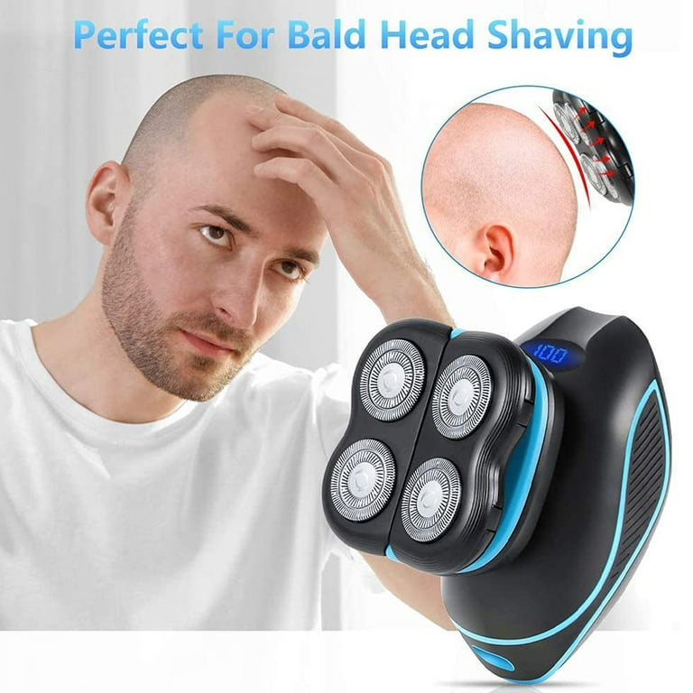 Head Shaver Head Shavers for Bald Men 5D Floating Electric Shaver for Men 5 In 1 Bald Head Shaver with Hair Clippers Nose Hair Trimmer Facial