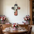 thumbnail image 6 of Memorial Day Saving!4th of July Decorations, The US Independence Day Round Wooden Sign Pendant Festival Star And Stripe Wooden Ornament Welcome Sign, 6 of 7