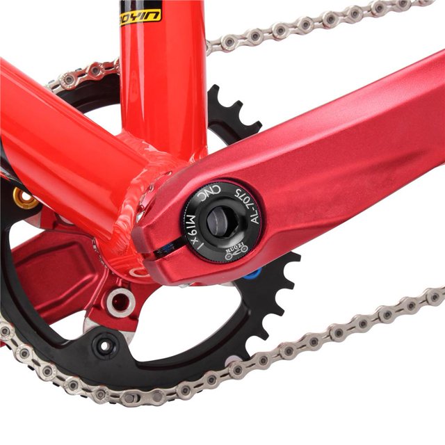 MUQZI CNC MTB Road Bike M19 Tornillos de la tapa del cigüeñal Tapa del perno del juego de bielas (Negro)