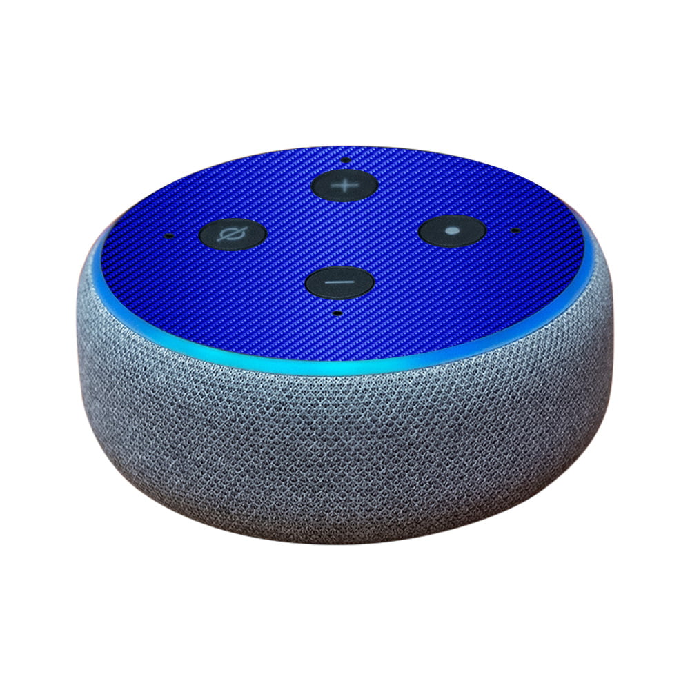 3rd Gen Textured Skin Stickers for  Echo Dot Silver Carbon 