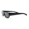 thumbnail image 3 of Modish Fashionable Narrow Rectangle 2-tone Plastic Sunglasses All Black, 3 of 4
