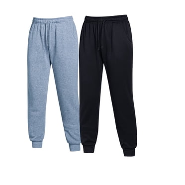 2-Pack Women's Winter Joggers Warm Elastic-Waist Lightweight Sweatpants Lounge Trousers for Autumn & Winter Black/gray S