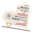 thumbnail image 4 of Letrero de madera con forma de corazón para el Día de la Madre, placa rústica de madera con forma de corazón para decoración de cumpleaños, estante in, 4 of 9
