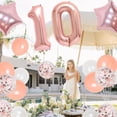 thumbnail image 4 of Fangleland 10th Birthday Decorations Girl Rose Gold, Double Digits and Happy Birthday Banner Number 10 Star Foil Balloon Cake Topper, Its My 10th Birthday Sash for 10 Year Old Birthday Party Supplies, 4 of 7