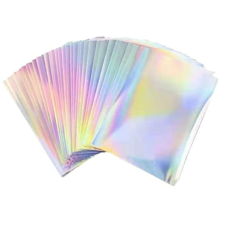 50 Pieces Printable Sticker Dries Quickly Holographic Sticker Paper for ...