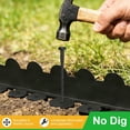 thumbnail image 2 of NEYCIL Landscape Edging 33ft, 4in Tall Garden Edging with 40pcs Spikes, Flexible Plastic Landscape Border for Grass, Yard, Flowerbeds, Gravel, Black, 2 of 8