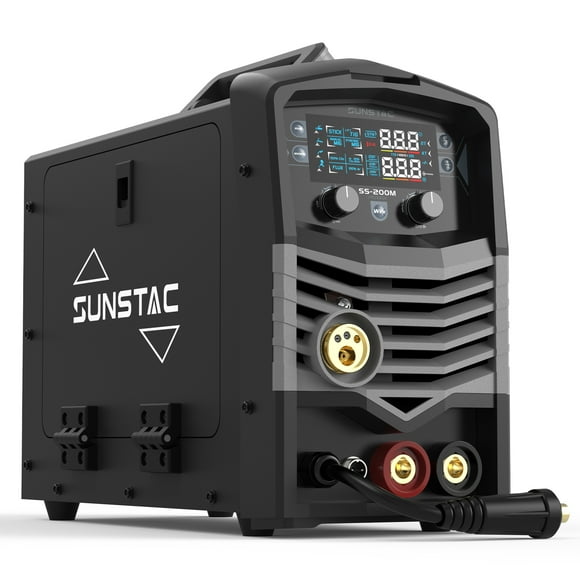 Tooliom 200A Aluminum MIG Welder 110V/220V Dual Voltage Welding Machine with Large LCD Screen Panel