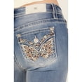 thumbnail image 2 of Miss Me Women's Light Wash Mid Rise Butterfly Pocket 34" Bootcut Stretch Light Wash 31W x 34L, 2 of 4