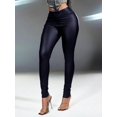 thumbnail image 4 of High Waist Skinny Stretchy PU Leather Tapered Women Bottoms For Punk Music Festival 2026, 4 of 6