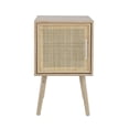 thumbnail image 2 of Oli 28 Inch Accent Cabinet Table, Rattan Door, Splayed Legs, Natural Brown, Saltoro Sherpi, 2 of 5