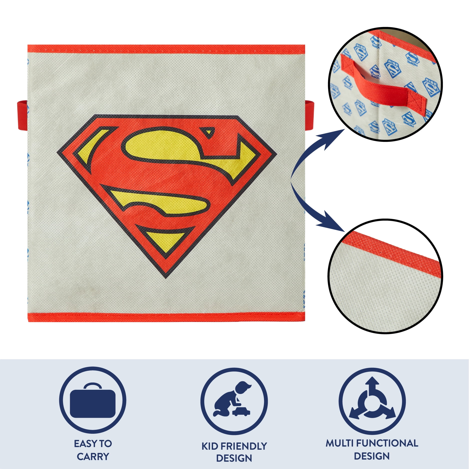 Superman Kids' 2-Pack Storage Cubes, 10" x 10"