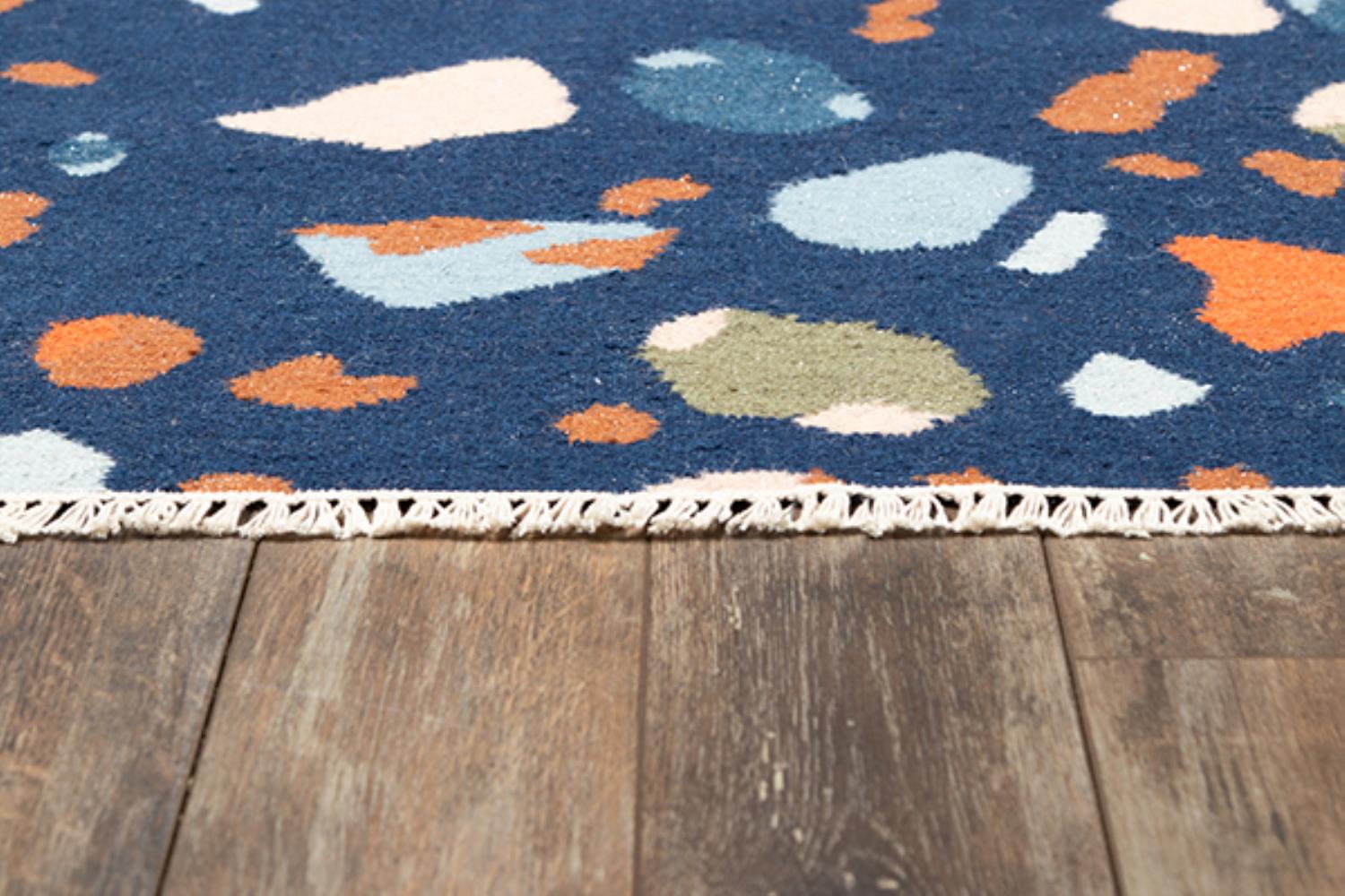 Momeni Abstract Contemporary Area Rugs, Blue