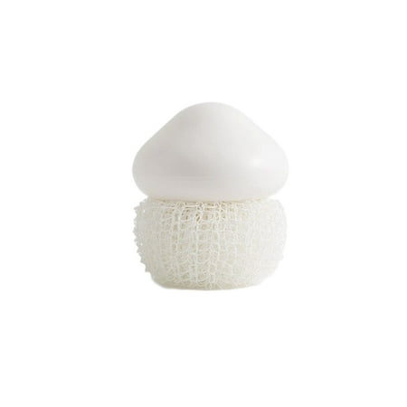 

Thinsont Kitchen Cleaning Brush Bowl Dish Scrubber Nylon Wire Ball Plastic Handle Restaurant Handheld Kitchenware Wash Tool White